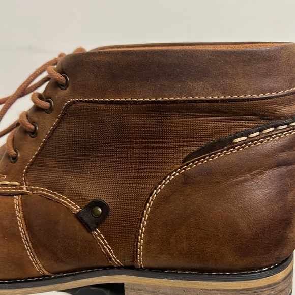 Steve Madden Men’s Tan Brown Leather Lace-Up Chukka Boots Steve Madden Men main image 4